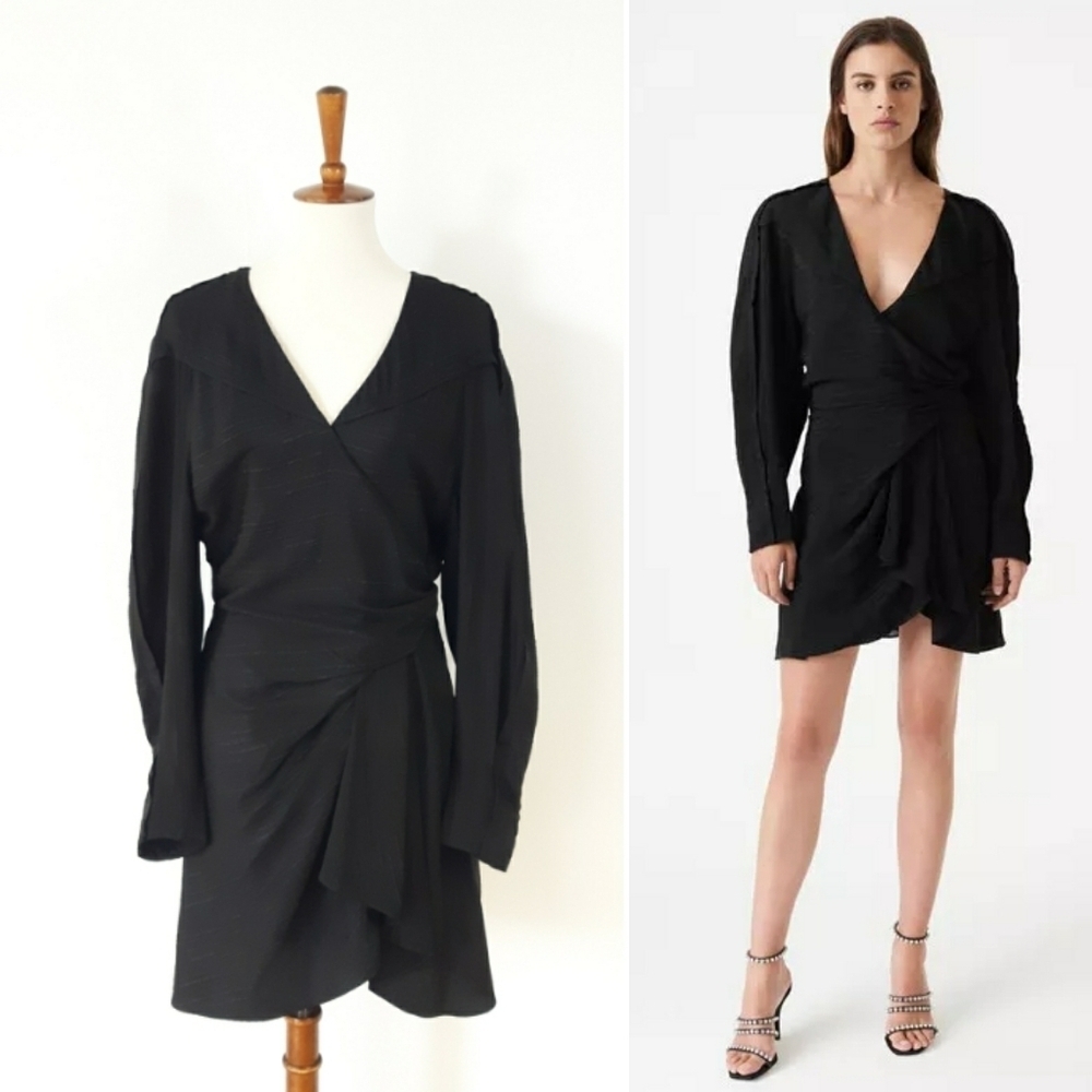 FINAL ⬇️ IRO | Anokia Silk-Blend Mini Dress in Textured Black